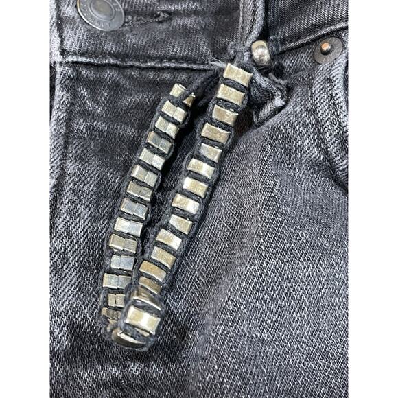 Women’s Free Assembly 90s Cut Off Shorts Black Raw Hem Size 10 Waist 30”-Summer - Picture 8 of 15